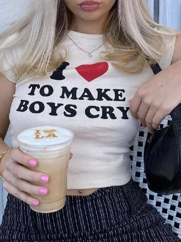 Comfy Chic Wear I Love To Make Boys Cry Tee