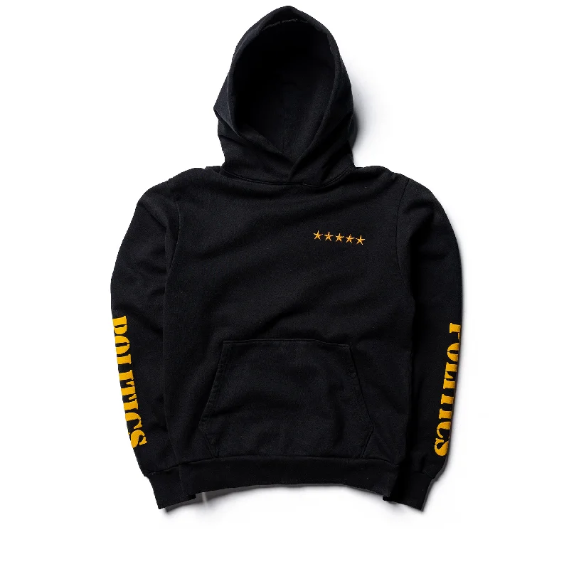 Comfortable Fashion Looks Politics Civvies 5 Star Fleece Hoodie - Black
