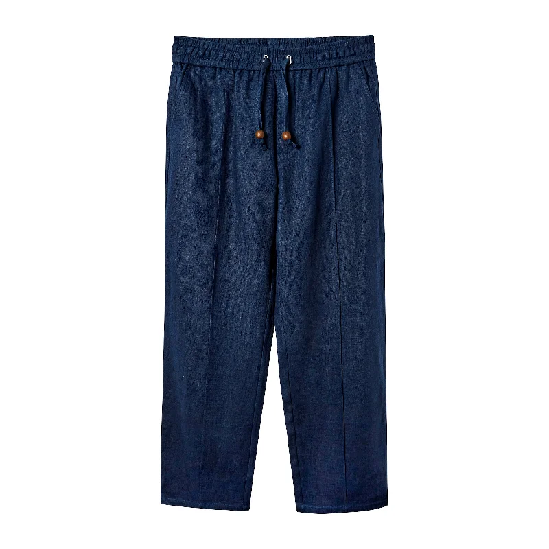 Relaxed Jackets Easy-Going Pants (Navy Linen)