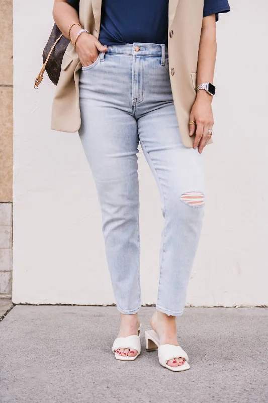 Breathable Style Madi High Rise Modern Slim Jeans In Infinite Distressed