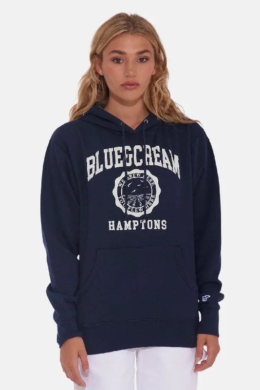 Comfy Dress Hamptons We Grew Here Hoodie Navy