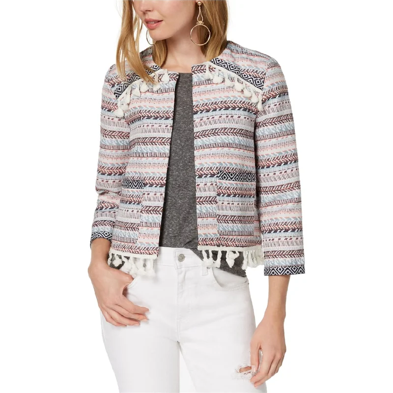 Elegant Dressing Jack Womens Fringe Blazer Jacket, Multicoloured, Medium