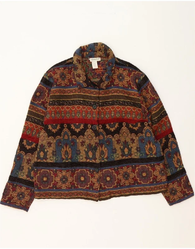 Relaxed Tops COLDWATER CREEK Womens Blazer Jacket UK 14 Large Multicoloured Floral