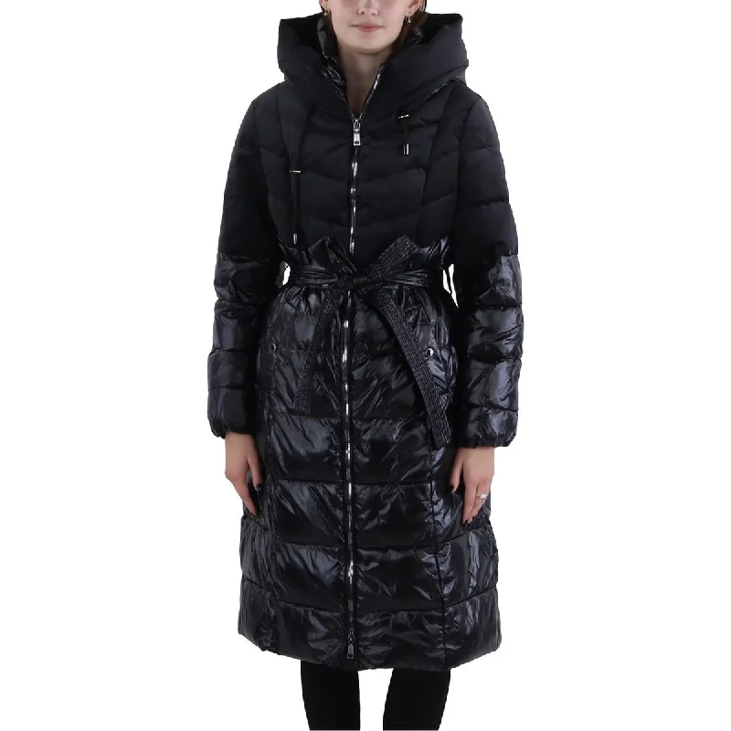 Simple Looks Vince Camuto Womens Insulated Mixed Media Puffer Jacket