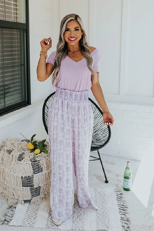 Easy-to-Wear Malibu Cruise Stripe Pants In Purple