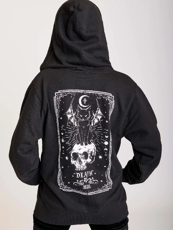 Trendy Layers Death Tarot Zip Up Hoodie