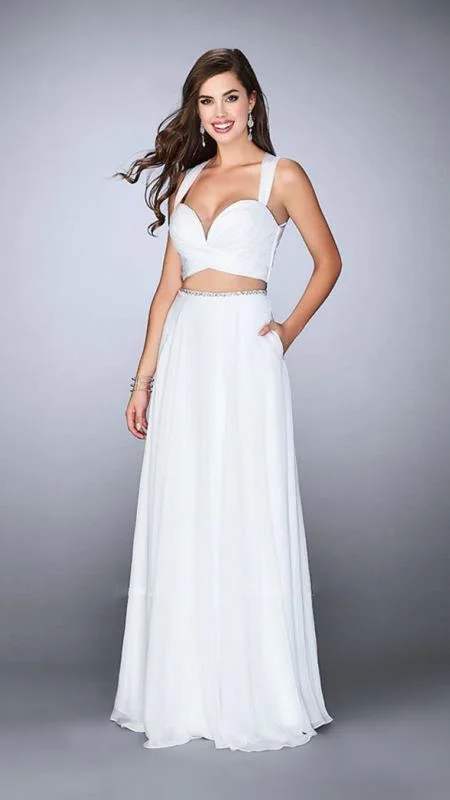 Cozy Knits La Femme - 23979 Beautiful Sleeveless Sweetheart Two-piece Chiffon Dress