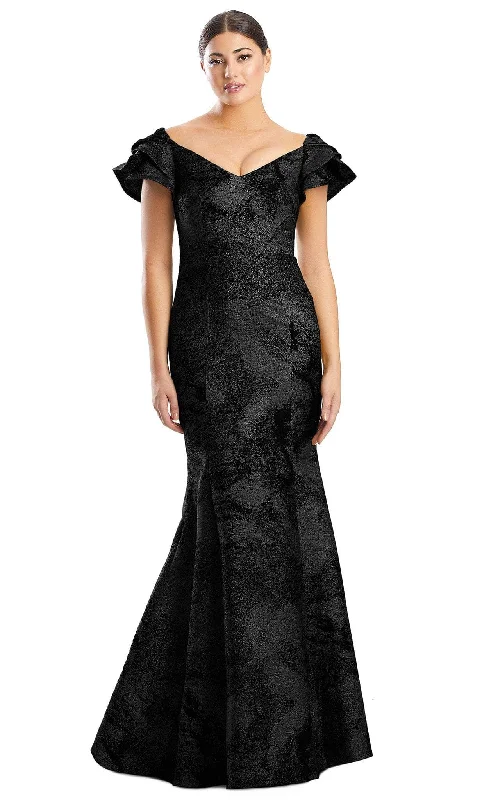 Cozy Knits Alexander by Daymor 1775S23 - Layered Sleeve Trumpet Long Gown