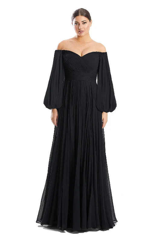 Comfortable Tops Alexander by Daymor 1792S23 - Bishop Sleeved Formal Dress