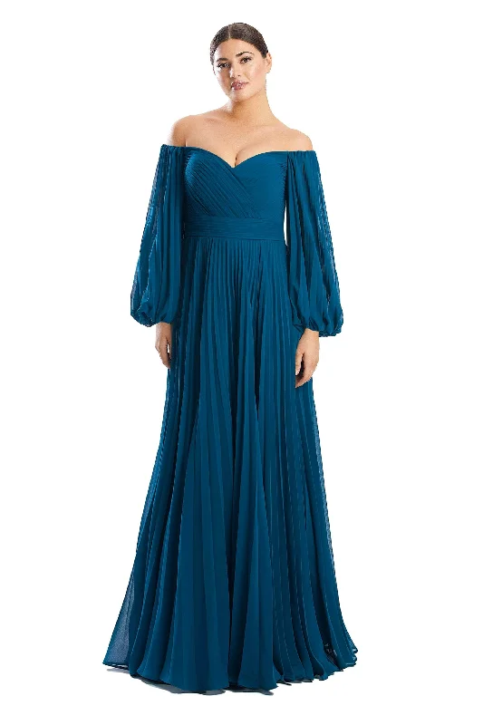 Simple Comfort Alexander by Daymor 1792S23 - Off-Shoulder Chiffon Formal Dress
