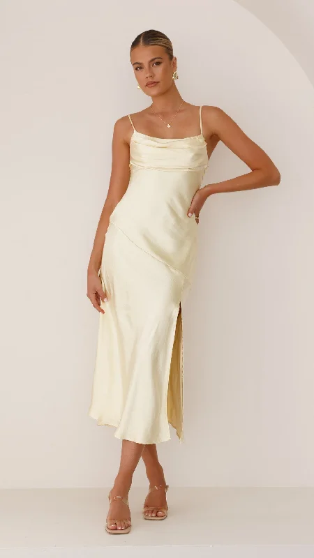 Warm Chic Celina Midi Dress - Yellow