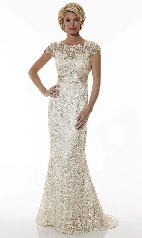 Comfortable Chic Christina Wu Elegance - 20176 Lace Illusion Scoop Trumpet Gown