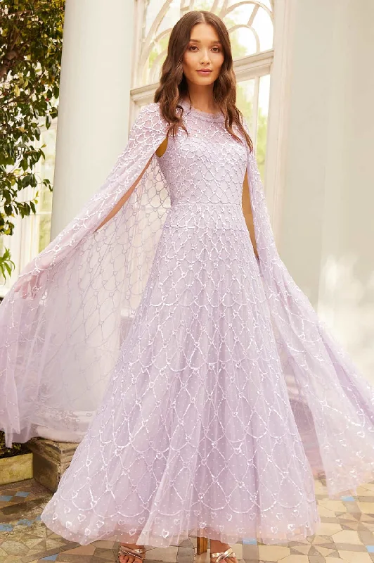 Relaxed Fits Heart Lattice Ankle Gown