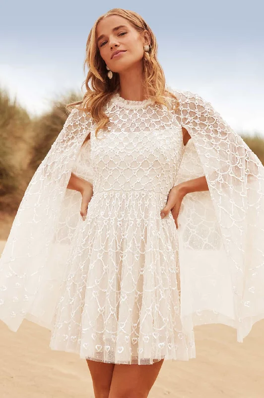 Casual Ease Heart Lattice Micro Mini Dress