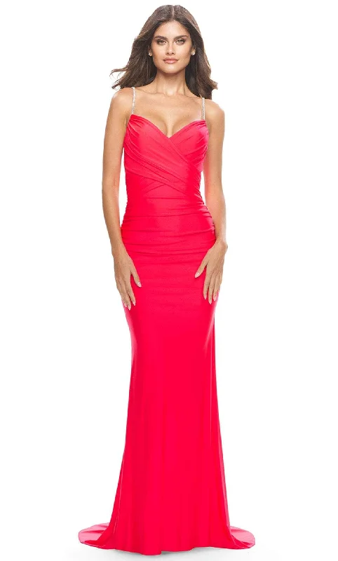 Sporty Comfort La Femme - Ruched Jersey Prom Dress 31222SC