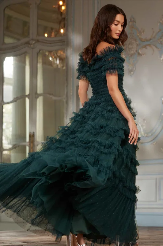 Comfortable Fashion Looks Lisette Ruffle Off Shoulder Gown