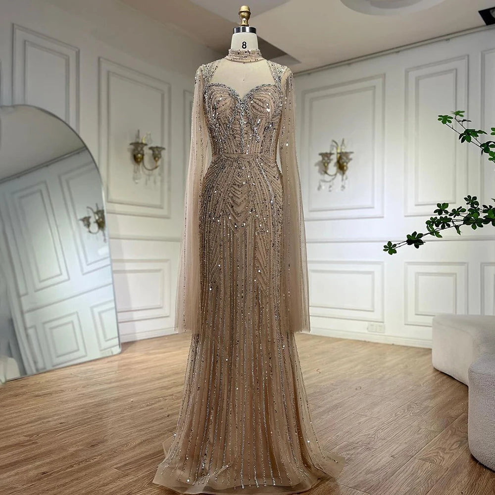 Elegant Wear Serene Hill 2024 Luxury Dubai Nude Sweetheart Mermaid Beaded Evening Gowns for Women Party LA72560 Elegant Wear Serene Hill 2024 Luxury Dubai Nude Sweetheart Mermaid Beaded Evening Gowns for Women Party LA72560
