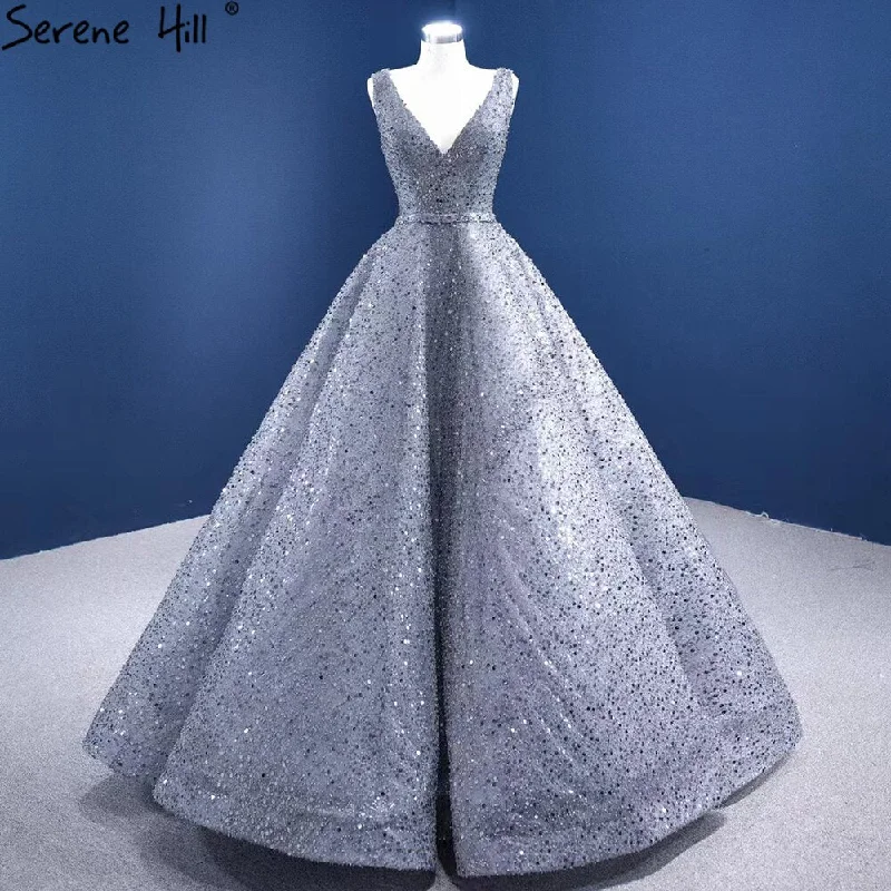Relaxed Clothing Serene Hill Grey A-Line Luxury Evening Dresses Gowns 2024 Beaded Sleeveless Lace Up For Women Party HM67288 Relaxed Clothing Serene Hill Grey A-Line Luxury Evening Dresses Gowns 2024 Beaded Sleeveless Lace Up For Women Party HM67288