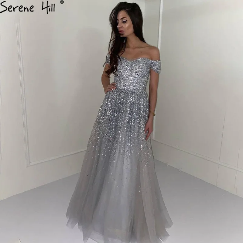 Comfy Pants Serene Hill Grey Luxury A-Line Evening Dresses Gowns 2024 Beaded Bling Sexy For Women Wedding Party LA70802 Comfy Pants Serene Hill Grey Luxury A-Line Evening Dresses Gowns 2024 Beaded Bling Sexy For Women Wedding Party LA70802