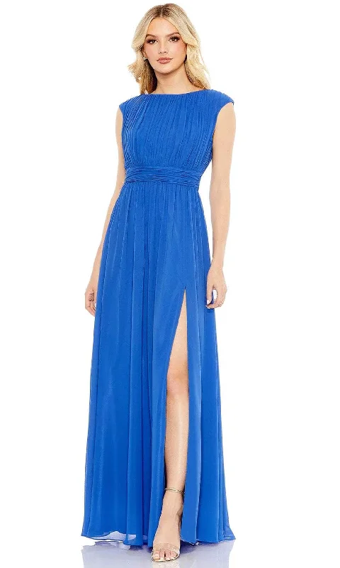 Casual Fit Wear Ieena Duggal 55863 - Pleated Bodice Bateau Evening Gown