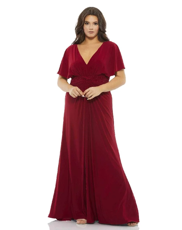 Chic Outfits Mac Duggal 67916 - V Neck Minimalist Jersey Gown