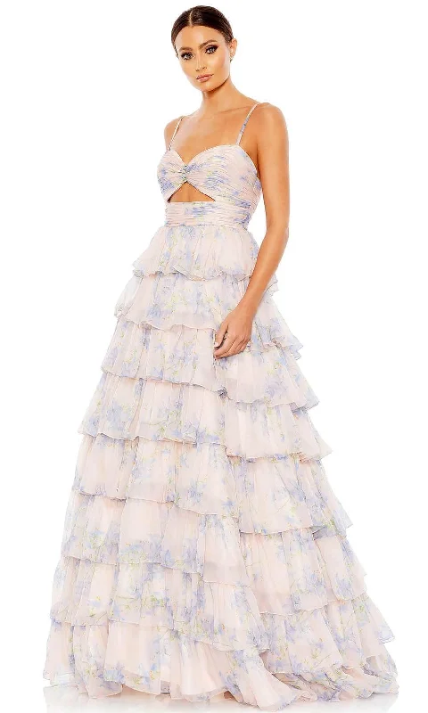 Cozy Knits Mac Duggal 67966 - Sweetheart Floral Ruffled Prom Dress