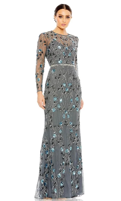 Comfortable Chic Mac Duggal 93772 - Illusion Sleeve Beaded Evening Dress