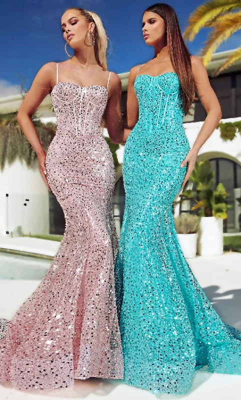 Relaxed Fits Portia and Scarlett PS23061 - Corset Sequin Classic Prom Gown