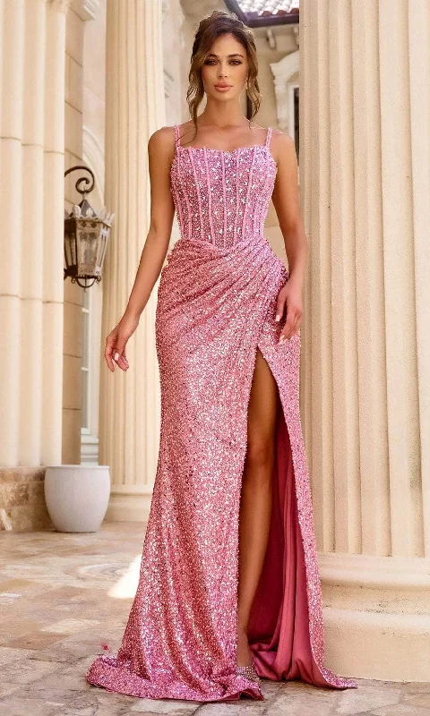 Light Dressing Portia and Scarlett PS24943 - Draped Skirt Prom Dress